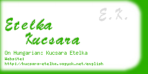 etelka kucsara business card